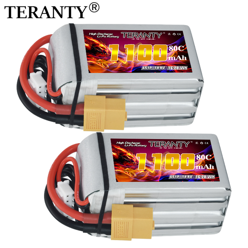 Drone Racing Battery - TERANTY 4S 1100mAh 80C/160C Bateria Lipo
