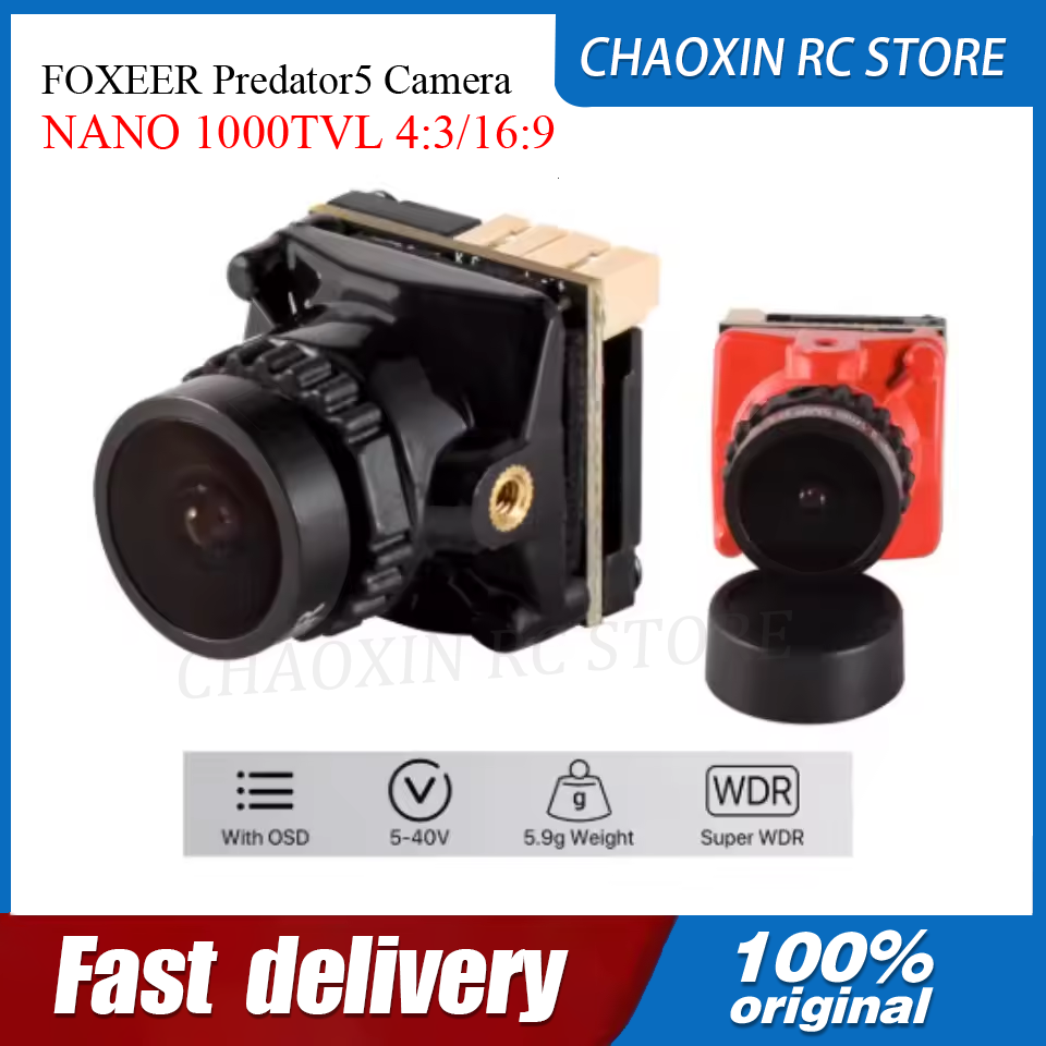 Drone Racing Battery - Kamera FOXEER Predator5 NANO 1000TVL 4:3/16:9