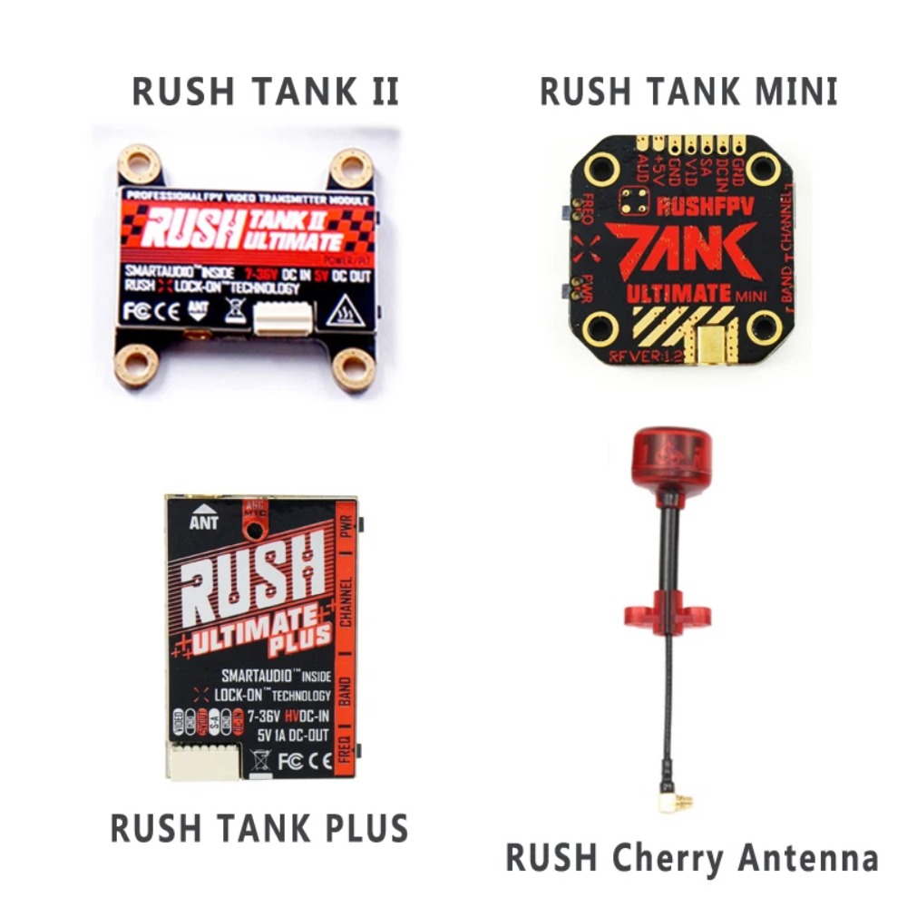Drone Racing Frame - RUSH TANK Ultimate II/Mini/PLUS/Solo VTX 5.8GHz
