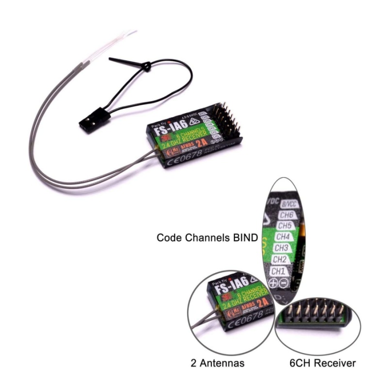 Odbiornik Flysky FS-IA6 6-kana – Drone Racing Antenna recenzja i cena