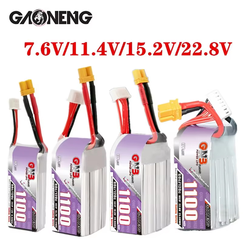 GNB 1100mAh 2S 3S 4S 6S 60C/12 – Drone Racing Battery recenzja i cena