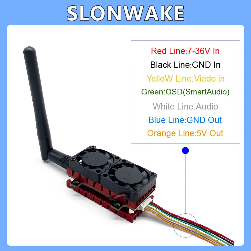 SLONWAKE 5.8G 48CH 4.2W VTX Re – Drone Racing Transmitter recenzja i cena