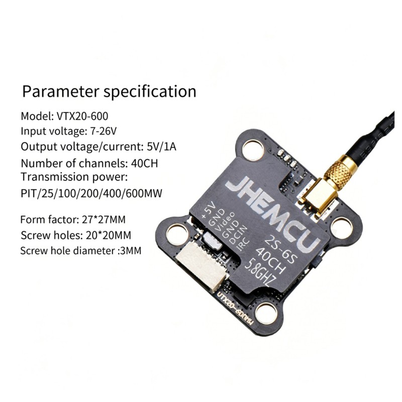【TODAY-BUY】~@ JHEMCU VTX20-600 – Drone Racing Charger recenzja i cena