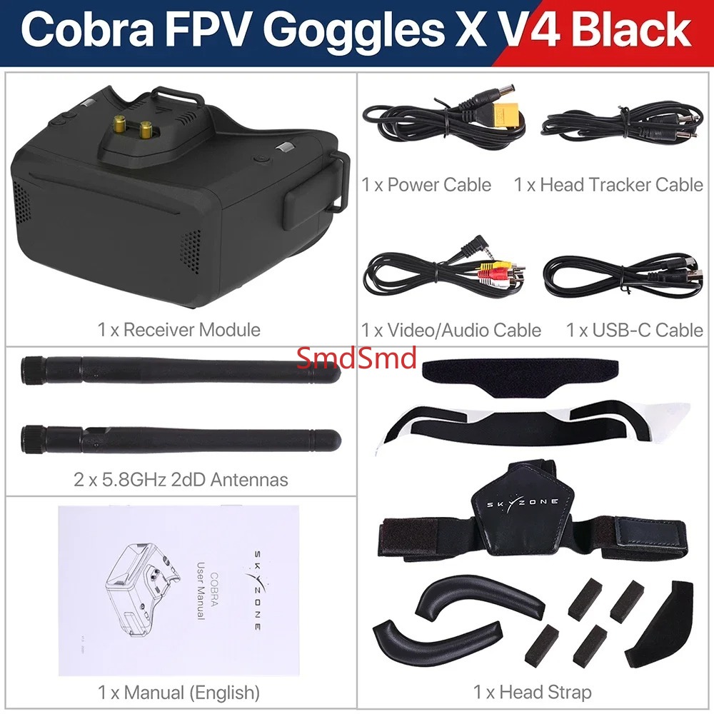 Okulary FPV Cobra SD X V4 800x – Drone Racing Goggles recenzja i cena